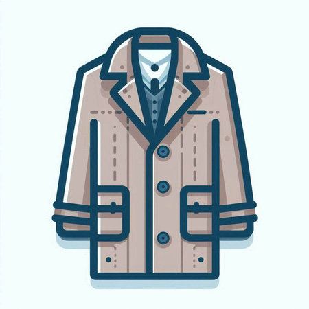 Mens coat icon. Trendy flat style. Vector illustration.のイラスト素材