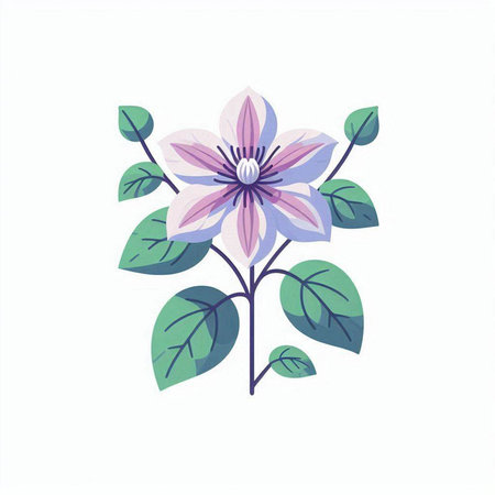 vector illustration of a flower on a white background. design element.のイラスト素材