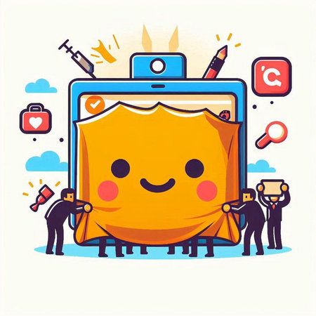 Vector illustration of cartoon character. Cute happy cartoon character design.のイラスト素材