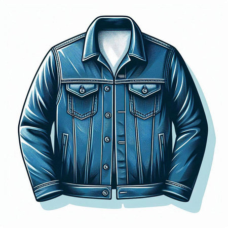 Men's leather jacket on a white background. 3d illustration.のイラスト素材