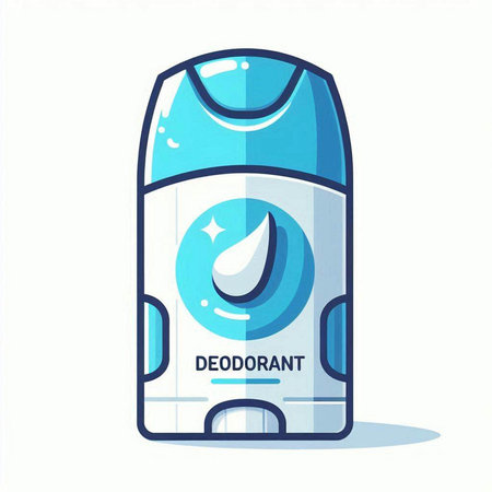 Vector illustration of deodorant with drop of water in cartoon style.のイラスト素材