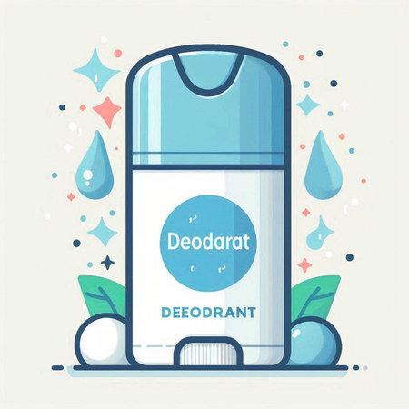 Illustration of a deodorant in a flat design style.のイラスト素材