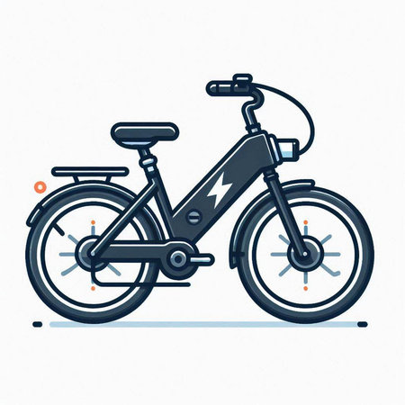 Bicycle icon isolated on white background. Vector illustration in flat style.のイラスト素材