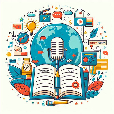 Flat design vector illustration concept of education, learning, knowledge and wisdom.のイラスト素材