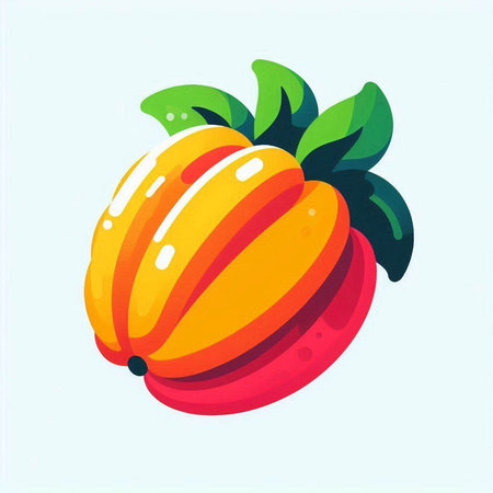 Vector illustration of a peach. Isolated on a white background.のイラスト素材