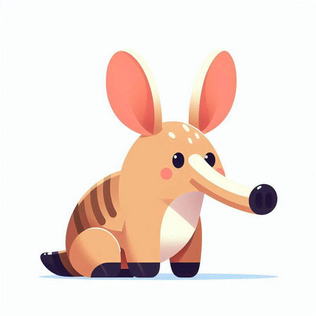 Cute cartoon little kawaii armadillo. Vector illustration.のイラスト素材