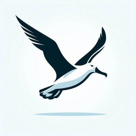 Flying seagull vector icon. Bird symbol. Vector illustration.のイラスト素材