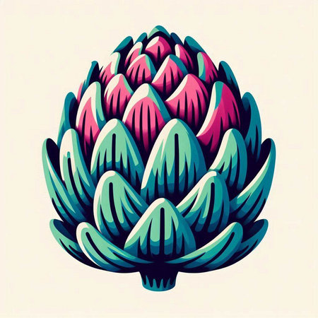 Artichoke vector illustration. Hand drawn artichoke illustration.のイラスト素材