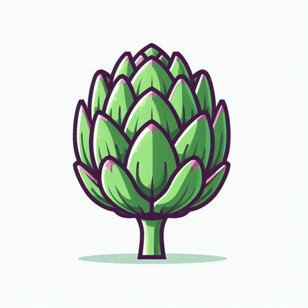 Artichoke vector illustration. Hand drawn artichoke icon.のイラスト素材