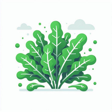 Vector illustration of green leaves. Isolated on a white background.のイラスト素材