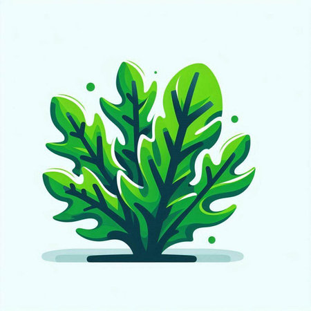 Green leaves on a white background. Vector illustration. Eps 10.のイラスト素材