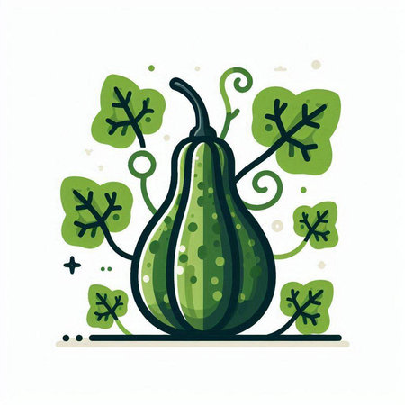 Illustration of zucchini on white background. Vector illustration.のイラスト素材