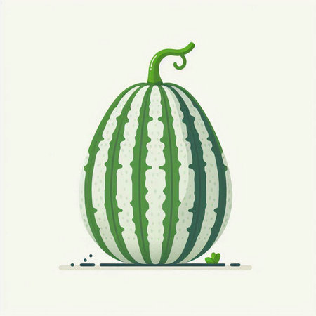 Watermelon. Vector illustration of a watermelon on a white background.のイラスト素材