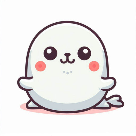 Cute ghost cartoon. Vector illustration isolated on a white background.のイラスト素材