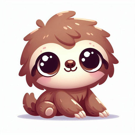 Cute little baby hedgehog sitting on the floor. Vector illustration.のイラスト素材