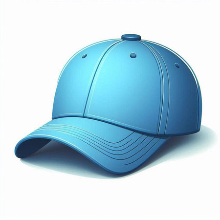Baseball cap isolated on white background. 3d render illustration.のイラスト素材
