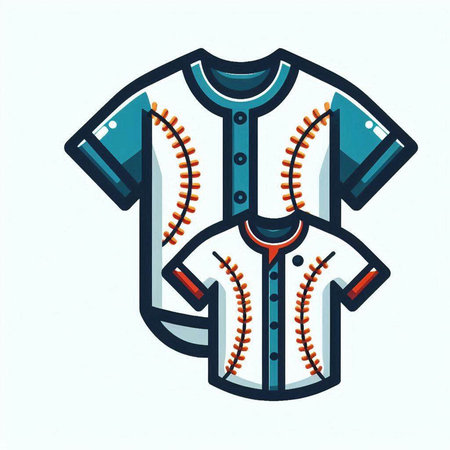 Illustration of a baseball jersey. Vector illustration on white background.のイラスト素材