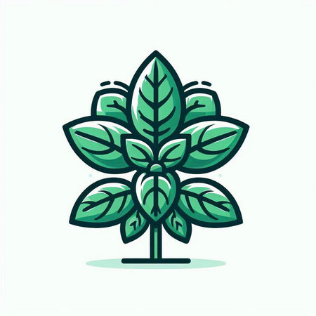 Leaf icon. Green leaves. Vector illustration. Flat design.のイラスト素材
