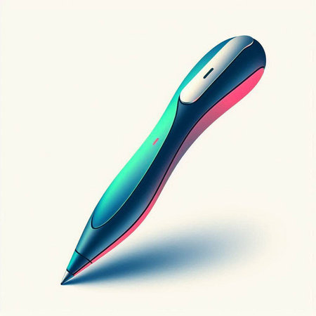 Pen isolated on a white background. 3D illustration. Vintage style.のイラスト素材