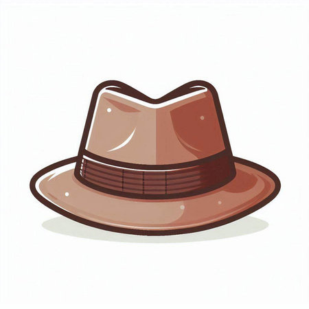Illustration of a cowboy hat on a white background, vector illustrationのイラスト素材