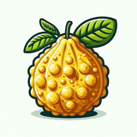 Kiwano fruit isolated on a white background. Vector illustration.のイラスト素材