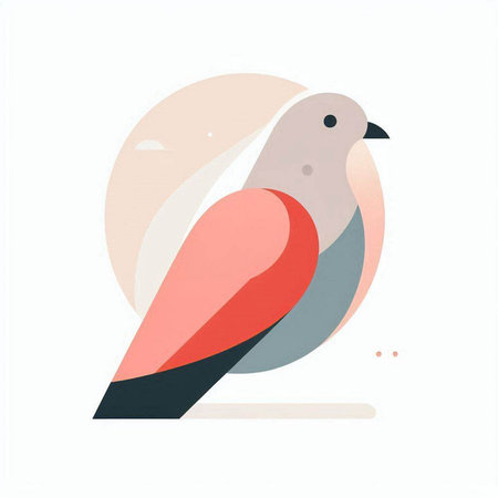 Pigeon isolated on white background. Hand drawn vector illustration.のイラスト素材