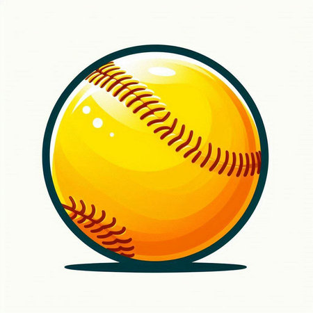 Baseball ball on white background. Vector illustration. Eps 10.のイラスト素材