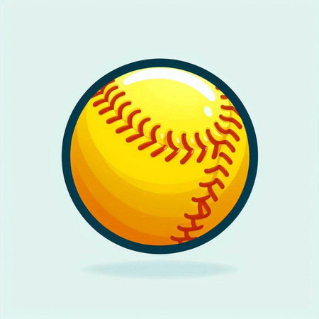 Baseball ball. Vector illustration. Isolated on blue background.のイラスト素材