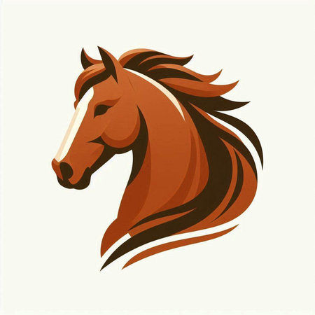 Horse head. Vector illustration. Isolated on white background.のイラスト素材