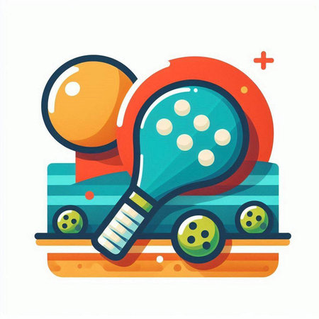 Table tennis icon. Flat illustration of table tennis icon for web designのイラスト素材