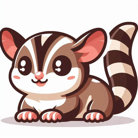 Cute baby raccoon isolated on white background. Vector illustration.のイラスト素材