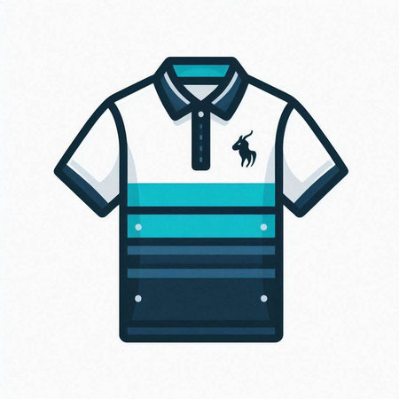 Illustration of a polo shirt isolated on a white background.のイラスト素材
