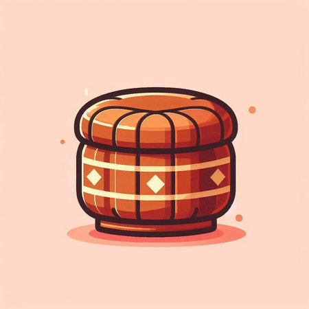 Illustration of a wooden barrel. Vector illustration in cartoon style.のイラスト素材