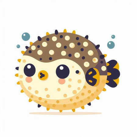 Cute cartoon hedgehog. Vector illustration isolated on white background.のイラスト素材