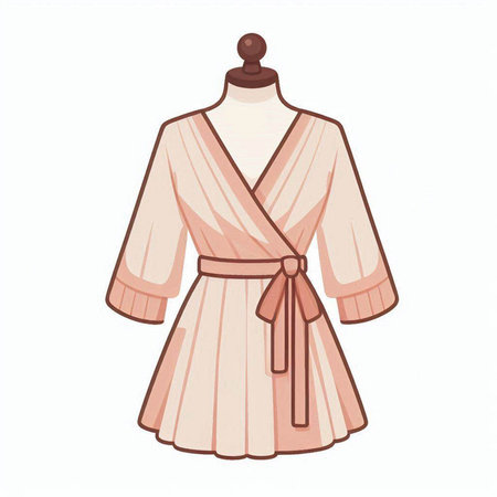 Womens dressing gown on a mannequin. Vector illustrationのイラスト素材