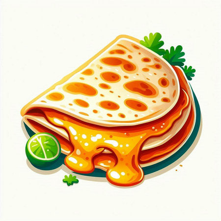 pancakes with honey and lime on a white background. vector illustrationのイラスト素材