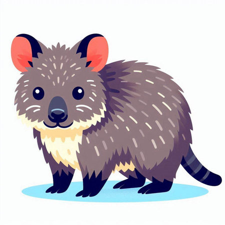 Tasmanian Wombat on a white background. Vector illustration.のイラスト素材
