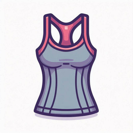 Women's tank top on a white background. Vector illustration in cartoon style.のイラスト素材