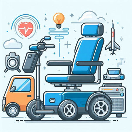 Gynecological chair. Medical equipment. Vector illustration in flat styleのイラスト素材