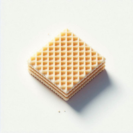 Wafers on a white background with space for text. Top view.のイラスト素材