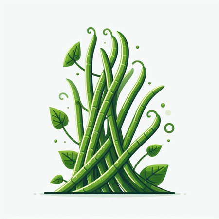 Bamboo vector illustration, isolated on a white background. Vector illustration.のイラスト素材