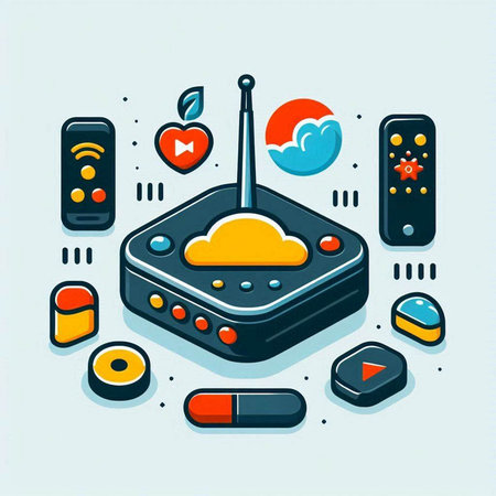 Vector illustration in trendy linear style - the concept of the Internet and social networks.のイラスト素材