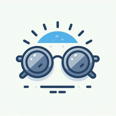Cartoon eyeglasses icon. Vector illustration. Isolated on white background.のイラスト素材