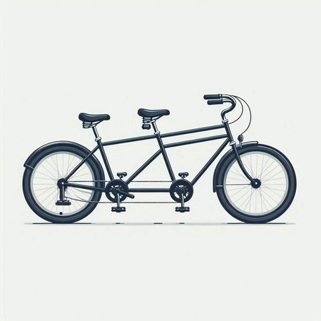 Bicycle on a white background. Vector illustration. Eps 10.のイラスト素材