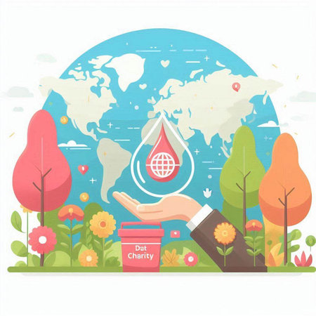Save the planet concept vector illustration. Flat design. World Environment Day.のイラスト素材