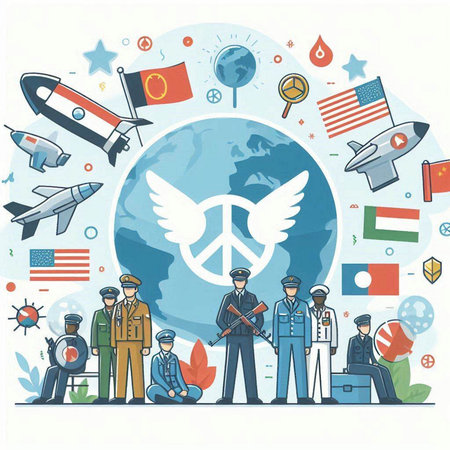 World war 2 concept. Flat illustration of world war 2 vector concept for web designのイラスト素材