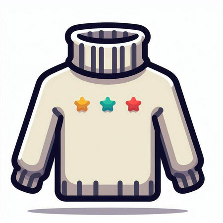 Sweater isolated on a white background. Vector illustration in cartoon style.のイラスト素材