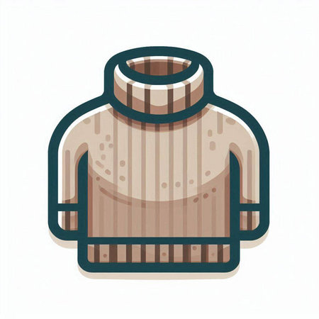 Vector illustration of a knitted sweater isolated on a white background.のイラスト素材