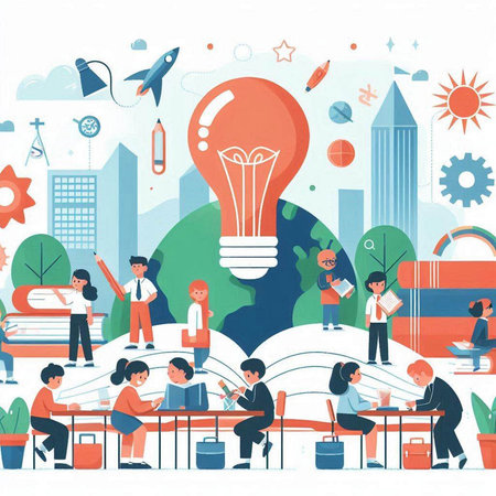 Vector illustration of business people working in office. Flat style design.のイラスト素材