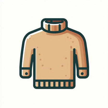 Woolen sweater isolated on a white background. Vector illustration.のイラスト素材